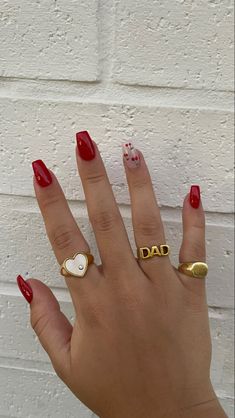 Harry Styles Nails Aesthetic, Harry Styles Red Nails, Red And Cherry Nails, Harry Styles Nail Inspo Acrylic, Red Nail Designs Cherry, Harry Styles Gel Nails, Harry Style Inspired Nails, Harry Styles Nails Acrylic, Summer Red Acrylic Nails