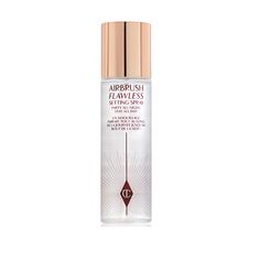 The Charlotte Tilbury Airbrush Flawless Setting Spray helps to hydrate the skin while blurring imperfections, creating definition and setting makeup in place. Setting Makeup, Charlotte Tilbury Airbrush Flawless, Charlotte Tilbury Makeup, Fixing Spray, Makeup List, Space Nk, Makeup Needs, Makeup Must Haves, Makeup Items