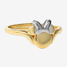 Ring Style: Signet RingsFeatures: Quick ShipCharacter: Minnie MouseMetal Color: Two ToneRing Top Length: 8mmRing Top Width: 7.9mmBand Width: 2mmCare: Wipe CleanMetal: 14k Two Tone GoldRing Size: 4Country of Origin: Imported Gold Disney Mickey Mouse Jewelry, Gold Mickey Mouse Jewelry For Gift, Disney Gold Mickey Mouse Jewelry, Disney Mickey Mouse Gold Jewelry, Rings Signet, Signet Rings, Ring Style, Signet Ring, Fashion Rings