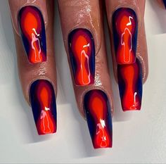 Devil Nails, Boujee Nails, Freestyle Nails, Edgy Nails, Goth Nails, Work Nails, Creative Nail Designs, Exotic Nails