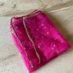 Brand New Dupatta Scarf Shawl Pink Color With Gold Boarder Indian Pakistani Traditional Shawl Bundle To Save. Offers Welcome. Pakistani Traditional, Gold Scarf, Scarf Shawl, Pink Gold, Pink And Gold, Pink Color, Pink Ladies, Shawl, Brand New