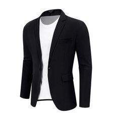 CLASSIC BLAZER: The casual blazer jacket made of lightweight and breathable linen fabric, It has been meticulously designed to ensure a relieving airflow as well as a sharp look. MODERN SUIT JACKET DESIGN: This stylish blazer features a modern design with a notch lapel collar, regular fit and one-button closure. It also has a left chest pocket, two side pockets, and an inside pocket for added convenience. CASUAL AND ELEGANT LOOK: The fashion sport coat blazer has a linen texture specially designed for western men,match with a shirt, t-shirt for casual daily looking, It will make you look minimalistic, generous and stand out in the crowd. BEST OCCASIONS: This is the best linen blazer in men's wardrobe, perfect for all-season and places,including casual daily, business, wedding, work, office Casual Slim Fit Long Sleeve Blazer, Slim Fit Single Button Long Sleeve Blazer, Casual Slim Fit Blazer With Suit Collar, Slim Fit Solid Blazer For Business Casual, Slim Fit Blazer For Office In Spring, Office Cotton Sport Coat With Long Sleeves, Black Cotton Business Blazer, Solid Single Breasted Cotton Blazer, Slim Fit Blazer For Business Casual Spring