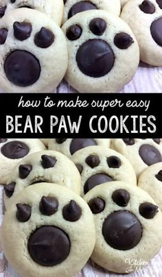 how to make super easy bear paw cookies that are perfect for the kids and adults alike