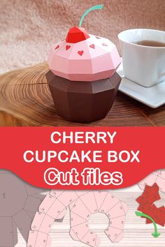 the cherry cupcake box cut files are ready to use