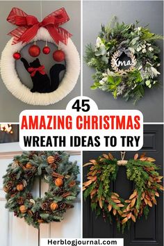 Christmas wreaths for front door Trendy Christmas Wreaths, Unique Wreaths Christmas, Decorating A Wreath, Diy White Christmas Wreath, Christmas Wreath Making Ideas, Xmas Wreaths Ideas How To Make, Diy Outdoor Christmas Wreath, Fun Christmas Wreath Ideas, Wreath On Front Door