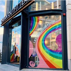 Pride Window Painting, Pride Window Art, Pride Window Display, Pride Graphics, Pride Display, Pride 2024, Nice Office, Experiential Graphic Design