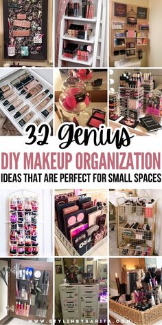 makeup organization ideas Dollar Tree Makeup Organization Diy, Diy Makeup Organization, Makeup Organization Ideas, Makeup Storage Ideas, Dollar Tree Makeup, Diy Makeup Brush, Diy Makeup Storage, Makeup Organization Diy, Linen Closet Organization