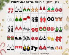 christmas mega bundle with earrings and ornaments