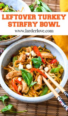 this leftover turkey stir fry bowl is an easy and delicious dinner that's ready in less than 30 minutes