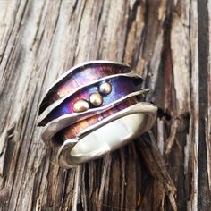 Spinner Ring Worry Ring Fidget Ring Meditation Ring | Etsy Wave Ring Silver, Etched Jewelry, Jewellery Studio, Gold Jewelry Gift, Worry Ring, Jewelry Drawing, Rock Jewelry, Fidget Rings, Silver Spinner Rings