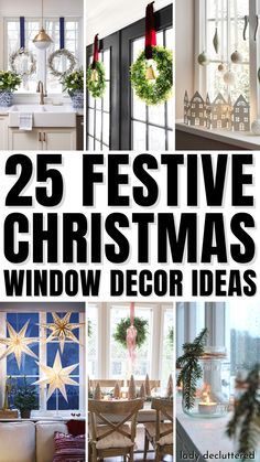 25 festive christmas window decor ideas for the kitchen, dining room and living room