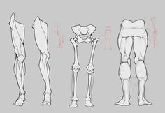 an image of the legs and lower limbs of a human figure with different angles to each side