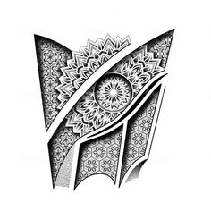 the letter n with an intricate design in black and white