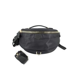 Be in style while wearing this nylon hip pack. It's a great bag to wear crossbody to keep your hands free. Nylon 11.75 x 7 x 5.5 inches Available in a Smaller Size too Fanny Pack Style, Black Fanny Pack, Hobo Style, Handbag Straps, Hip Bag, Pocket Top, Guitar Strap, Black Hardware, Nylon Bag