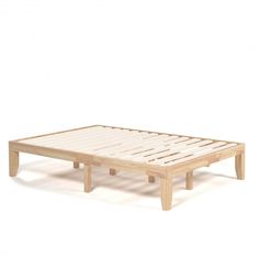 14 Inch Full Size Wood Platform Bed Frame with Wood Slat Support-Natural - Adore the Decor Mattress Platform, Solid Wood Bed Frame, Wooden Bed Frame, Wood Platform Bed Frame, Full Size Platform Bed, Wooden Platform Bed, Full Size Bed Frame, Full Bed Frame, Solid Wood Platform Bed