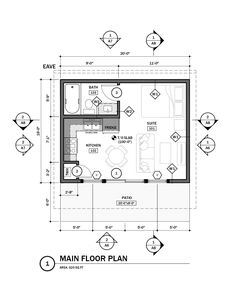 the floor plan for a small house with two bathrooms and one living room in it