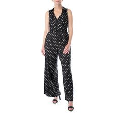 A fun print and a flattering neckline make this women's Nina Leonard jumpsuit a fun alternative.Watch the product video here.Pretty printSurplice necklineSleevelessSide-tie sash2 side pocketsStretchy jersey constructionUnlinedFIT & SIZING59-in. approximate overall lengthWide-leg cutFABRIC & CAREPolyester, spandexMachine washImported Size: Medium. Color: Charcoal. Gender: female. Age Group: adult. Pattern: Pattern. Chic Polka Dot Jumpsuits And Rompers For Party, Black Printed Jumpsuits And Rompers For Party, Sleeveless Polka Dot Jumpsuits And Rompers, Trendy Black Printed Jumpsuits And Rompers, Black Printed Sleeveless Jumpsuits And Rompers, Black Sleeveless Printed Jumpsuits And Rompers, Printed Fitted Jumpsuits And Rompers For Work, Casual V-neck Polka Dot Jumpsuits And Rompers, Chic Black Printed Jumpsuits And Rompers