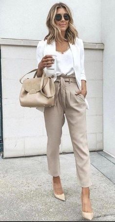 Blazer Shoes, Chic Work Outfit, Chique Outfits, Business Casual Outfits For Work, Summer Work Outfits, Stylish Work Outfits, Business Outfit, Casual Work Outfits, Looks Chic