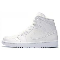 Nike Jordan 1 Mid Triple White Women's Sneakers shoes BQ6472-111 With Original Box Jordan 1 Mid Triple White, Nike Jordan 1 Mid, Nike Jordan 1, White Sneakers Women, Jordan 1 Mid, Sneakers Shoes, Nike Jordan, Women's Sneakers, Jordan 1