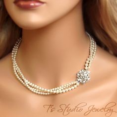 Hey, I found this really awesome Etsy listing at https://www.etsy.com/listing/60952134/3-strand-pearl-bridal-necklace-with Exquisite Pearl Wedding Necklace, Exquisite Pearl White Wedding Necklace, Exquisite Pearl Necklace With Elegant Design For Wedding, Jewelry Necklace Simple, Bridal Cuff, Bridal Pearl Necklace, Bridal Choker, Silver Necklaces Women, Pearl Jewelry Wedding