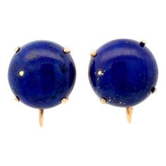 Item Specifications: Gemstone: Lapis Lazuli Color: Deep Blue Metal: 14K Yellow Gold Weight: 3.6 Grams Stamped: "14K" Lapis Lazuli Color, Earring Video, Vintage Stud Earrings, Fantasy Life, Aquamarine Pendant, Yellow Gold Earrings, Yellow Gold Earring, Large Earrings, Metal Necklaces