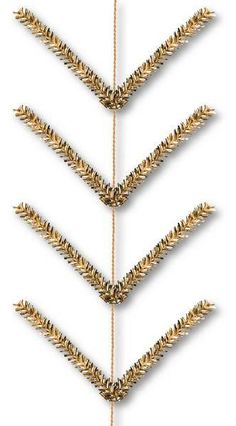 9' Pencil Work Garland: Metallic Gold - XX752508 - The Wreath Shop Garland For Mantle, Gold Garland, Gold Pencil, Burlap Garland, Pencil Work, Wreath Making Supplies, Gold Frames, Colored Pencil, How To Make Wreaths