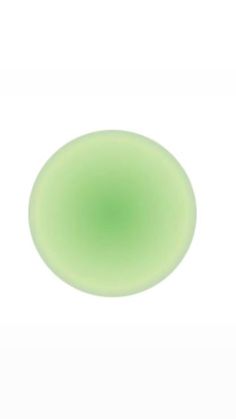 a round light green object on a white background