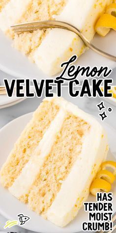 Lemon Velvet Cake, Lemon Cream Cheese Frosting, Lemon Cake Recipe, Lemon Dessert Recipes, Decadent Cakes, Oreo Dessert, S'mores, Lemon Desserts, Cake With Cream Cheese