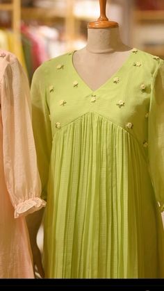 Cotton Frock Kurti Designs, Alia Cut Kurti Pattern, Kurthi Necks Latest Design, Neck Patterns For Kurtis, Simple Frock Design, Simple Frocks, Churidar Designs