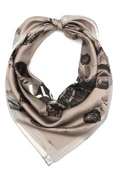 A contemporary print and signature logo branding detail this lightweight scarf crafted from luxe silk twill. 34" square 100% silk Hand wash, dry flat Imported Saint Agatha, Cinnamon Brown, Scarf Poncho, Brown Silk, Lightweight Scarf, Silk Twill, Square Scarf, Signature Logo, All Saints