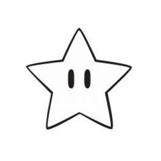 a white star with two black dots on it