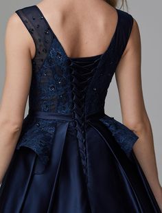 Ball Gown Peplum Quinceanera Formal Evening Dress V Neck Sleeveless Floor Length Lace with Bow(s) Beading Blue Quinceanera, Formal Evening Dress, Mob Dresses, Evening Dresses Cocktail, Prom Dresses Ball Gown, Wedding Bridesmaid Dresses, Quinceanera Dresses, Formal Evening Dresses, Celebrity Dresses