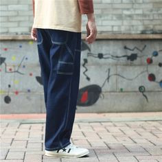 Wiaofellas - Japan fashion Denim Cargo Jeans Men's Fashion Brand Dark Hip-hop Loose Wide Leg Straight Pants Autumn Draping Effect Deck Pants Denim Cargo Jeans, Denim Cargo, Mens Fashion Jeans, Blazer Shirt, Hot Jeans, Cargo Jeans, Japan Fashion, Straight Pants, Jacket Sale