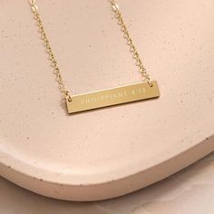 Click the link above to shop! "I can do all things through Christ who strengthens me" This necklace is a great reminder and a perfect was to share your faith with others. Christian Scripture, Gold Bar, Bar Necklace, Be Still, Bible Verse, Shoes Jewelry, Bible Verses, Zen