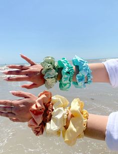 looking for silk scrunchies for summer hairstyles? Check out our soft cute aesthetic scrunchies like this vibrant scrunchies. Mermaid Aesthetic, Spring Collection