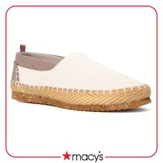 in stock Cream Slip-on Espadrilles With Textured Sole, Spring Cream Flats With Cushioned Footbed, Cream Flats With Cushioned Footbed For Spring, Cream Flats With Woven Sole, Cream Flats With Rubber Sole For Spring, Cream Flats With Textured Sole For Spring, Cream Closed Toe Espadrilles With Rubber Sole, Cream Canvas Espadrilles With Round Toe, Cream Espadrilles With Rubber Sole And Flat Heel