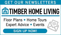 a sign advertising a home living event with the words, get our news letters and an image of a house