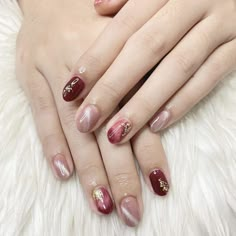 Nail Art Merah Simple, Nail Art Simple Untuk Kulit Sawo Matang, Contoh Nail Art, Nail Art Maroon Simple