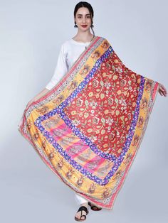 Pakistani Handwork Dupatta for women | Pakistani Silk Dupatta | Printed Dupatta Scarf Our feather-soft threads have the luster that will add a distinct sparkle to your look. Be it your traditional outfit or a modern ensemble, a dupatta can never go wrong in adding its appeal to your elegance. These timeless pieces will always stay as your prized possessions. Heavy Pakistani Dupatta for Women with Full Mirror Work All Over It Premium Color Dupatta Chunni with Mirror, Gota and Hand Work. Very Heavy Dupatta That Weighs Around 600 gms Carry This Fancy Handmade Heavy Dupatta with any Simple Salwar Suit or Dress and Stand Unique Among the crowd. Pakistani Dupatta used as Scarf, Dupatta as well as Shawl & Wrap. Pattern - Multi-coloured Pakistani Dupatta with mirror work Length - 2.5 metres Weight Multicolor Embroidered Fabric With Dupatta, Navratri Embroidered Fabric With Motifs, Multicolor Embroidered Dupatta With Motifs, Semi-stitched Embroidered Fabric With Motifs, Orange Block Print Dupatta For Festivals, Multicolor Block Print Traditional Wear For Eid, Semi-stitched Bandhani Print Dupatta, Orange Block Print Dupatta, Red Silk Dupatta With Printed Motifs