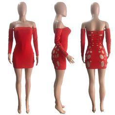 Bodycon Dress Parties, Shoulder Cut, Out Back, Flower Dress, Festival Dress, Red Mini Dress, Mini Dresses, Club Dresses, Flower Dresses