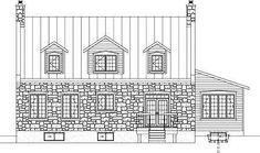 this is the front elevation of these house plans