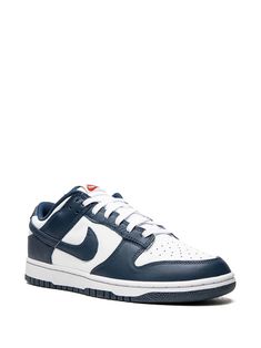 Nike Dunk Low Retro "USA" Sneakers - Farfetch Retro Dunks, Nike Retro, Swoosh Logo, Retro Sneakers, Nike Dunk Low, Dunk Low, Nike Dunk, Nike Dunks, Sneakers White