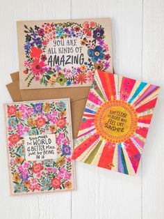 Greeting Card Bundle, Set of 3 - Amazing-view 1 Inside Of Greeting Cards, Greeting Card Words, Generic Greeting Cards, Trending Greeting Cards, Greeting Cards Ideas Creative, Collage Birthday Cards, Illustrated Greeting Cards, You Got This Card, Painted Greeting Cards