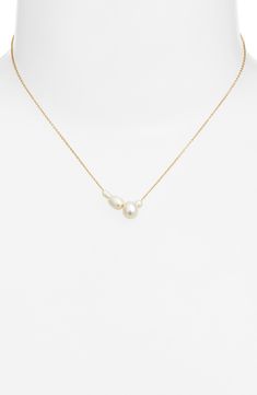 Revel in the asymmetric beauty of this handcrafted necklace boasting a 14-karat gold-filled chain strung with varisized freshwater pearls. 15" length; 2" extender Pearl size: 6.5–7mm Handcrafted 14k-gold fill/freshwater pearl Made in the USA Pearl And Gold Necklace, Pearl Necklace Set, Pearls Necklace, Pearl Necklaces, Handcrafted Necklace, Freshwater Pearl Necklaces, Keep Jewelry, Pearl Size, Gold Filled Chain