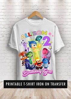 personalized birthday shirt with the name and character on it for any child's age