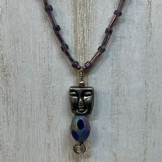 Artisan Handmade Dark Sterling Silver Face Pendant On Delicate Beaded Necklace! Please See All Photos For Details Of This Item! Please Email Us With Any Questions You May Have. Welcome To Trinkets & Treasures In Lake Worth, Florida. Thank You For Stopping By Our Online Store. Please Follow Or Like Us To Get Updates When We List New Items! Happy Online Shopping! Adjustable Gray Bohemian Beaded Necklace, Handmade Spiritual Gray Necklaces, Lake Worth Florida, Chip Bead Necklace, Purple Pendant Necklace, Art Deco Pendant Necklace, Tanzanite Necklace, Face Pendant, Swarovski Crystal Hearts