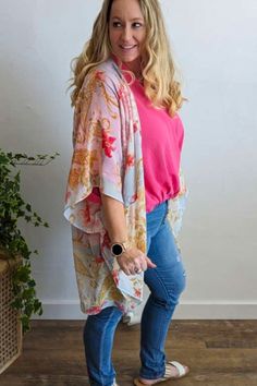 Embrace the beachy vibes with our Paradise Awaits Kimono. Its trendy design and fun print makes it the perfect accessory for a day at the beach or a night out. Get ready to turn heads and feel like you're in paradise. One size fits all! Features:-100% Polyester Bohemian Lightweight Cover-up For Day Out, Printed Summer Cover-up For Day Out, Trendy Multicolor Beach Cover-up, Casual Multicolor Boho Print Cover-up, Summer Floral Print Cover-up For Day Out, Trendy Beach Party Cover-up, Multicolor Cover-up For Vacation Day Out, Trendy Cover-up For Beach Party In Spring, Pink Summer Cover-up For Day Out