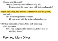 the poem is written in black and white with an orange line above it that reads, do you love this world? do you cherish your number and