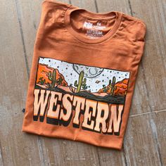 Color: Harvest Printed on Unisex Soft Tees ~ Please Allow 5-7 Business Days to Ship. Made to order. May ship separately ~ Modest Summer Outfits Western, Ranching Life, Western Tee Shirts, Western Tshirts, Summer Cowgirl, Modest Mom, Charlie 1 Horse Hat, Typography Tshirt Design, Cloth Ideas