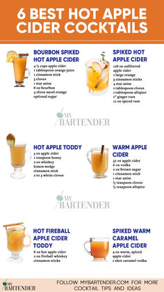 Hot Apple Cider Cocktails Alcoholic Hot Apple Cider, Hot Apple Cider Alcohol Drinks, Hot Apple Cider Cocktail, Cider Cocktail Recipes, Holiday Party Drinks, Apple Cider Cocktail, Cider Cocktails, Cider Recipe